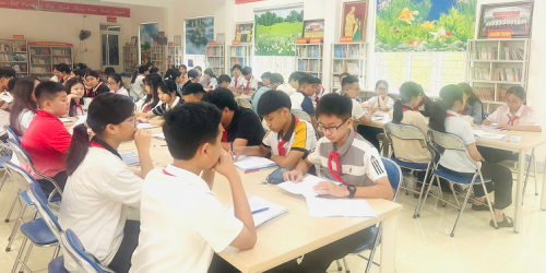 Thư viện Trường THCS Sông Trí - Không gian tri thức mở, gắn kết học sinh với văn hoá đọc