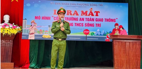 Trường THCS Sông Trí ra mắt mô hình “Cổng trường an toàn giao thông"